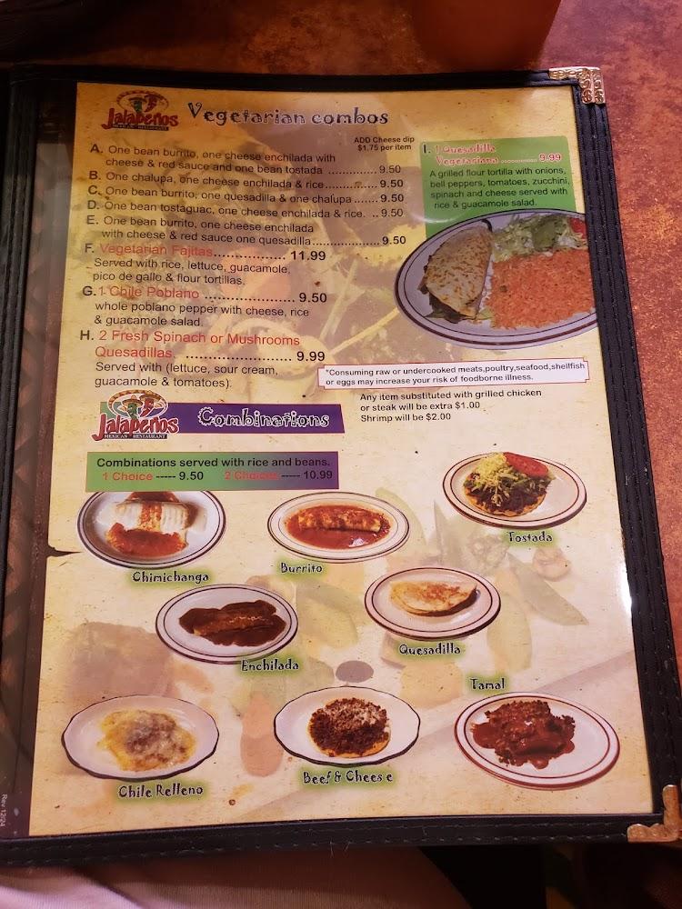 Jalapenos Mexican Restaurant - Menu Scan 2