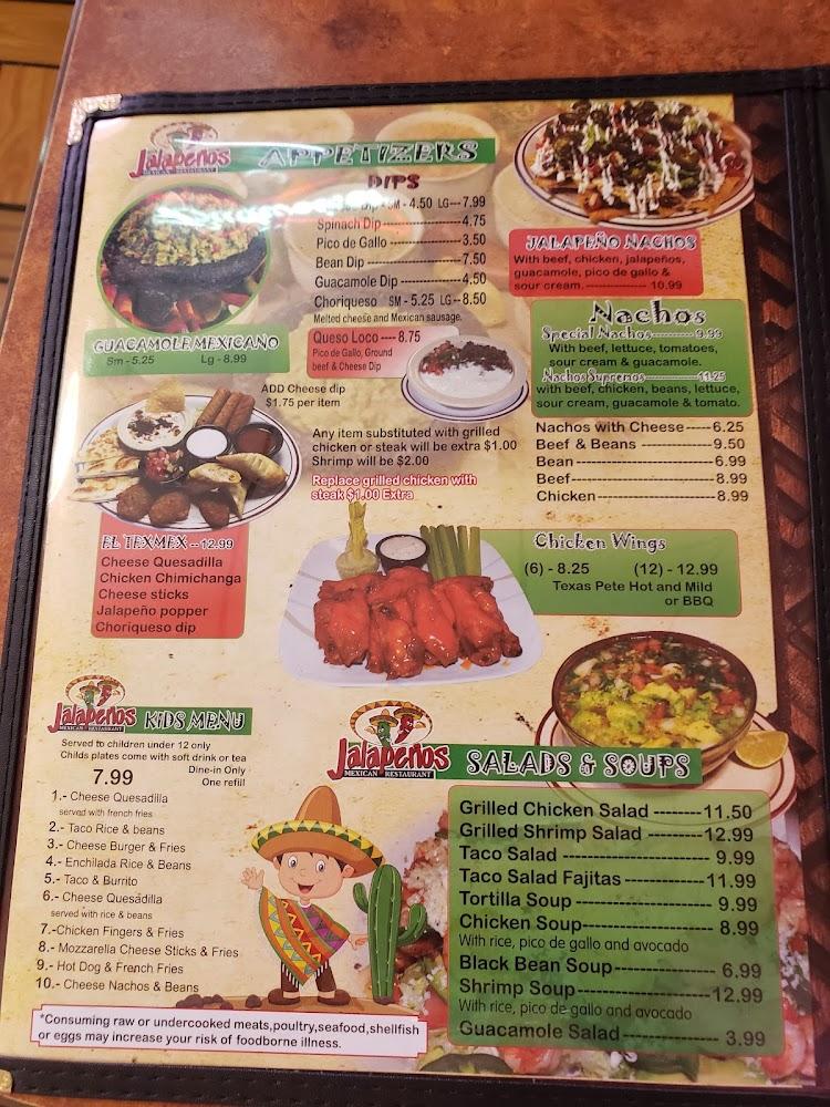 Jalapenos Mexican Restaurant - Menu Scan 3